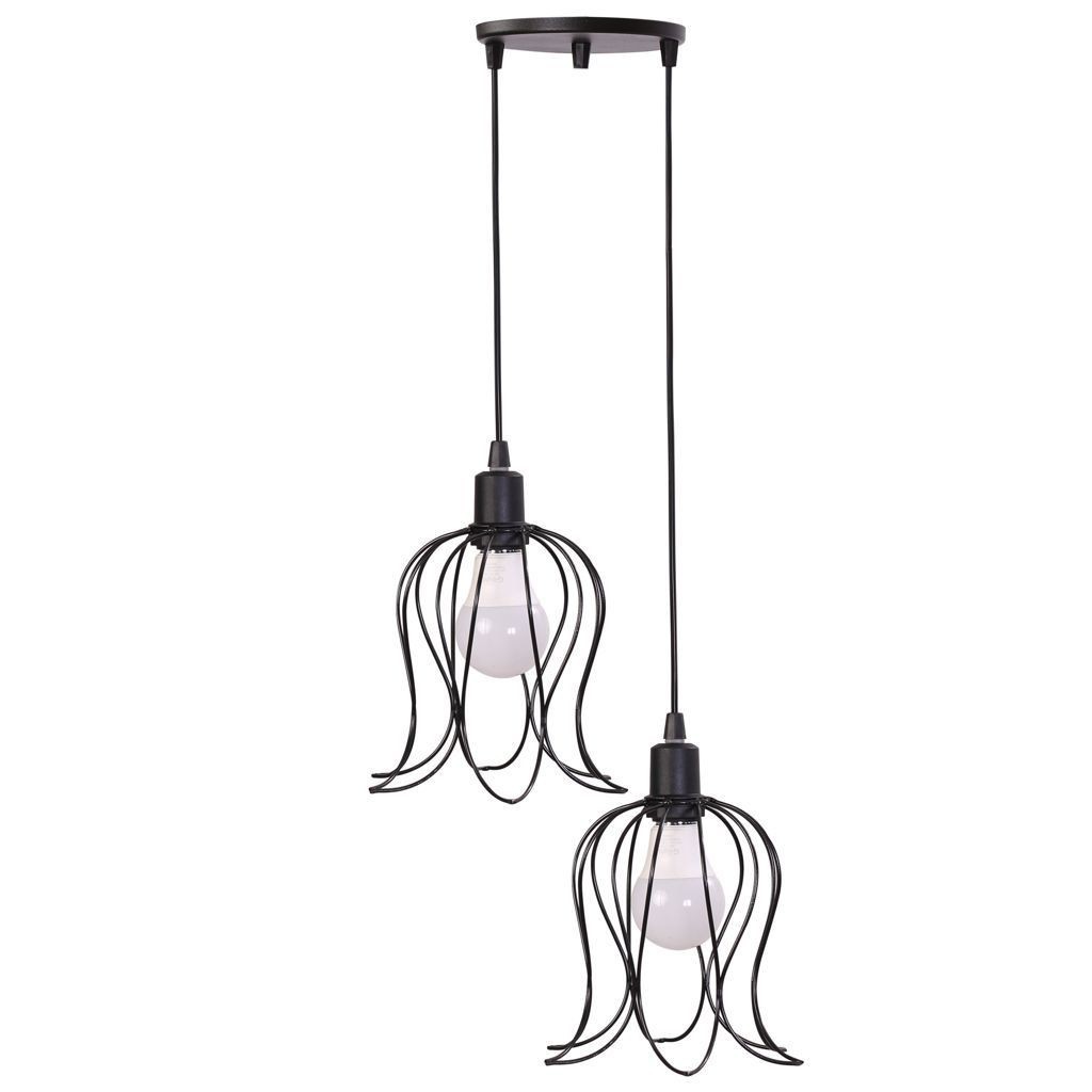 Duplo Pendente Lustre Luminária Aramado Tulipa