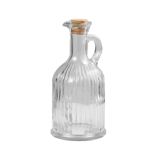 Galheteiro De Vidro Porta Azeite E Vinagre Tampa Cortiça Rolha Cozinha 350ml