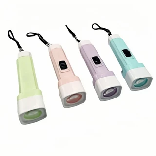 24 Unidades Mini Lanterna Led Tática Portátil Para Uso Ao Ar Livre Pista Acampamento Lazer , Bateria Lampiao Promoção