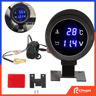 Voltímetro + Marcador De Temperatura Automotivo Universal em Oferta na Shopee