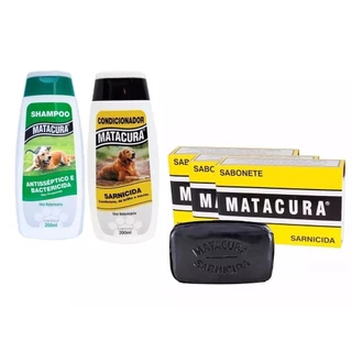 Shampoo Antisséptico+ 1 Condicionador+ 3 Sabonetes Matacura