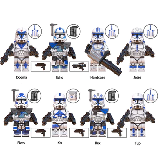 WM6126 ARC Trooper Fives Echo Jesse Rex Tup Kix Hardcase Dogma Figuras De Ação Blocos De Construção De Brinquedos Infantis