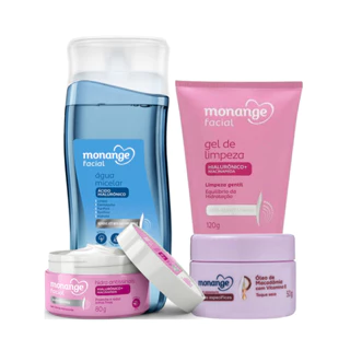 Kit Skin Care Pele Seca Hialuronico Macadâmia Monange Novidade 2024