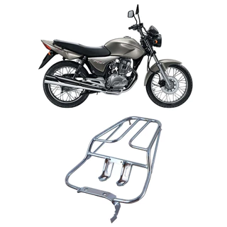 Suporte De Baú Tipo Tubo Fan 125 Titan 2004 à 2008 Sport Modelo Sansão Cromado