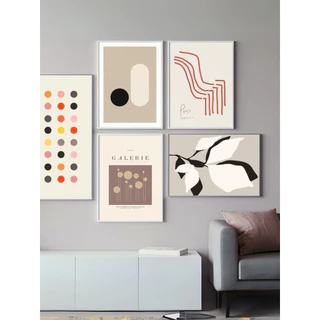 Kit 5 Quadros Decorativos Abstratos Aesthetic No1