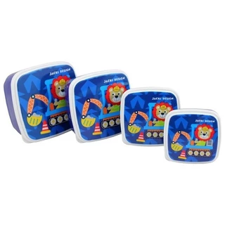 Pote para Lanche de 4 Peças Filhotinhos Jacki Design