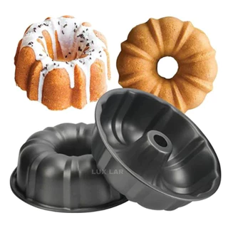 Forma de Bolo Redonda com Furo Grande no Meio Assadeira Pudim Antiaderente Cozinha Culinária