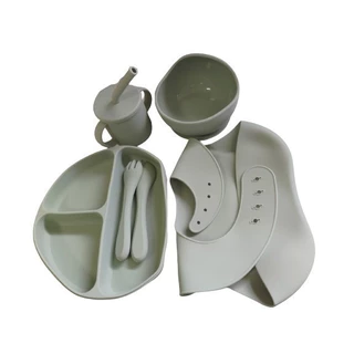 Kit 6 Peças Utensílios De Mesa De Silicone Para Crianças Talheres À Prova De Quedas Livre de BPA