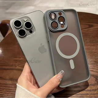 Capa Magnética Original Fosca Para iPhone 15 14 13 12 11 Pro Max Plus Armor Transparent