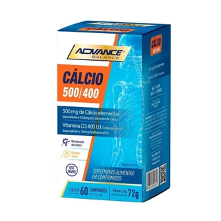 Calcio 500/400  Advance 60cpr em Oferta na Shopee