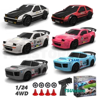 4WD RC Drift Sport Car Racing AE86 Carro 2.4G Controle Remoto Simulação De Alta Velocidade Mustang Professional Modelo Criança Brinquedo