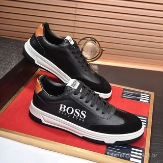 Novo estilo coreano versão do chefe da estação europeia de couro masculino de baixa classe, sapatos casuais de moda clássicos genuínos, venda quente de esportes respiráveis