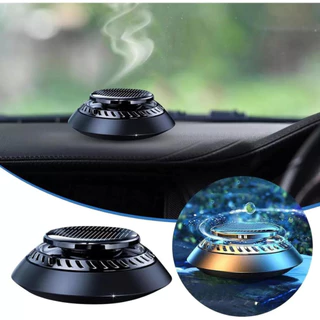 Difusor Rotativo de Cheiro Aromatizante para Carro Portátil Recarregável com Energia Solar Formato Disco Voador - AL-3000