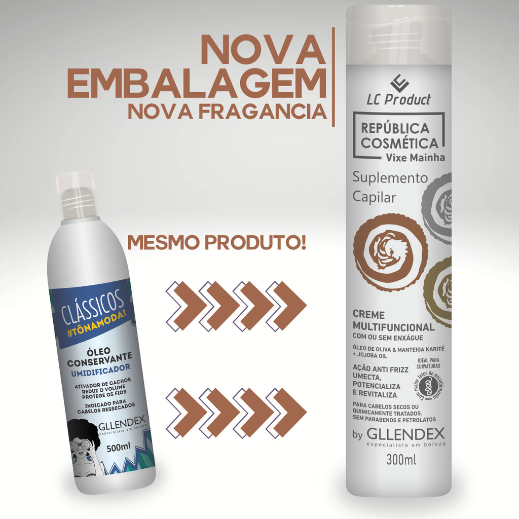 Óleo Conservante Suplemento Capilar Umidificador Anti Frizz