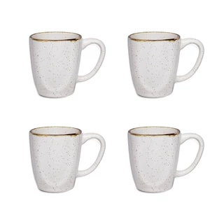 Conjunto 4 Canecas em Porcelana 260ml Ryo Maresia Oxford