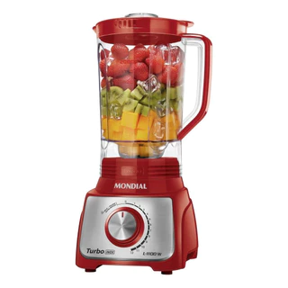 Liquidificador Mondial Turbo 4 Lâminas em Inox L-1100-RI 3L 110v