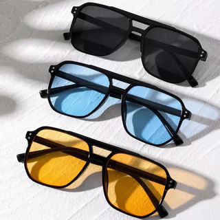 Óculos De Sol Aviador Emoldurados Vintage Jelly Color Acessórios Novo 2024