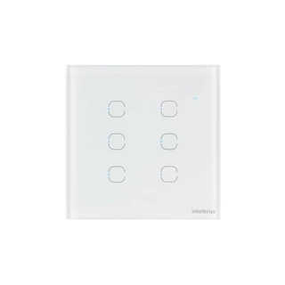 Interruptor Touch Smart WiFi 6 teclas EWS 1006 Branco Intelbras