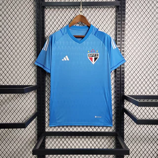 23-24 São Paulo Goleiro Thai Blue Versão Da Camisa De Futebol 1 : 1