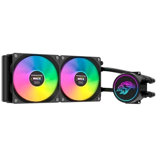 WATER COOLER K-MEX WAC6 240MM 2 COOLERS PRETO INTEL/AMD LED MULTICOLOR