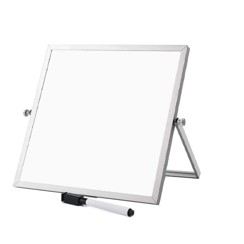 Lousa Magnética Quadro Branco Giratório Com Caneta 25x25