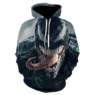 Venom Spider Outono Inverno Hoodie dos homens impressão 3D-filme inspirado design