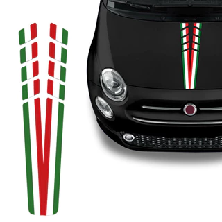 Adesivo Do Capô Fiat 500 Itália Personalizado Decorativo