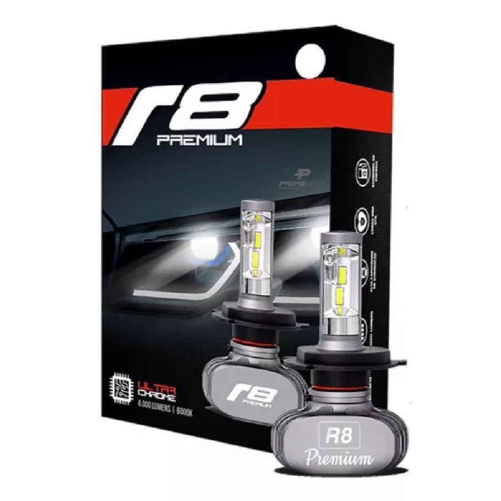 Kit Lâmpadas Led Ultraled R8 Premium Titanium 6500k H4 | Shopee Brasil
