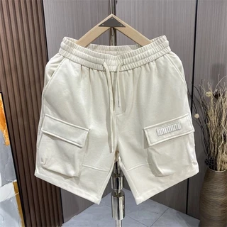 Calças soltas da marca da moda de verão, shorts masculinos novos