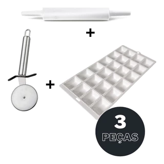 Kit Forma Ravioli E Mini Pasteis Massa 3 Peças em Oferta na Shopee