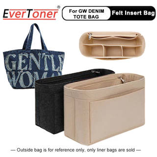 EverToner Bolsa Organizadora De Cosméticos De Feltro Para GW DENIM TOTE Bag Interna Feminina Shaper De Inserção De Maqui