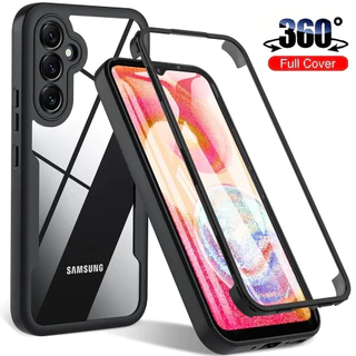 For Samsung Galaxy A05S A05 A15 A25 A35 A55 A04S A04 A14 A24 A34 A54 A03S A03 Core A13 A23 A33 A53 A73 A51 A71 A22 A32 A52 A52S Case 360° Full Body Protection Double-sides Built-in Screen Films