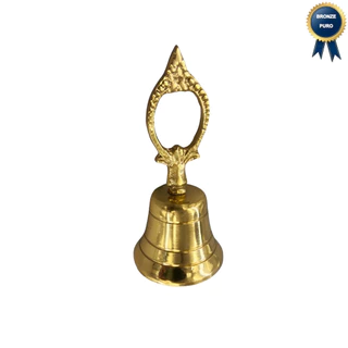 Sino Sineta de Mão em Bronze - G