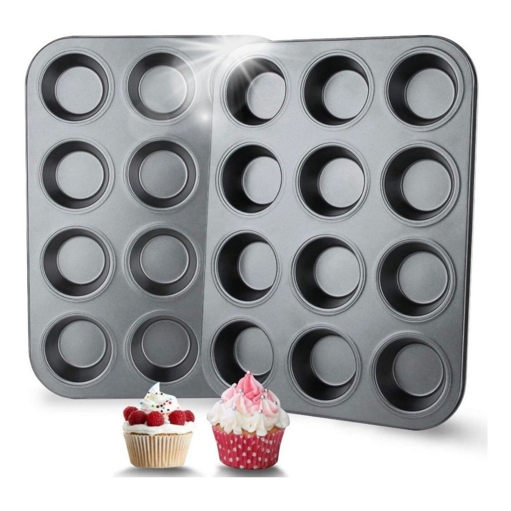 Forma para cupcake 12 cavidades Forma de bolo quindim forma de pão ...