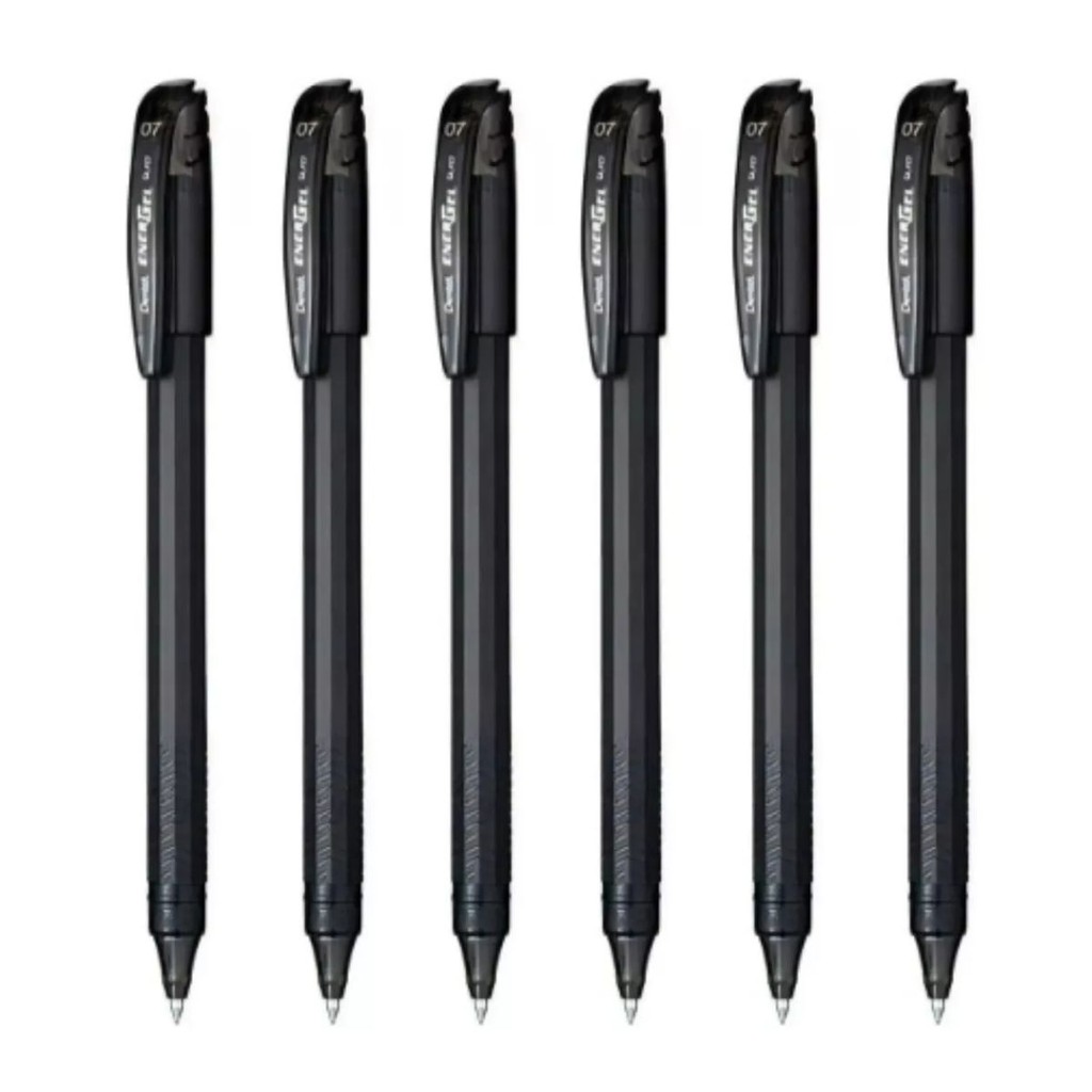 Caneta Pentel Energel Makkuro 0.7mm Kit com 6 Pretas