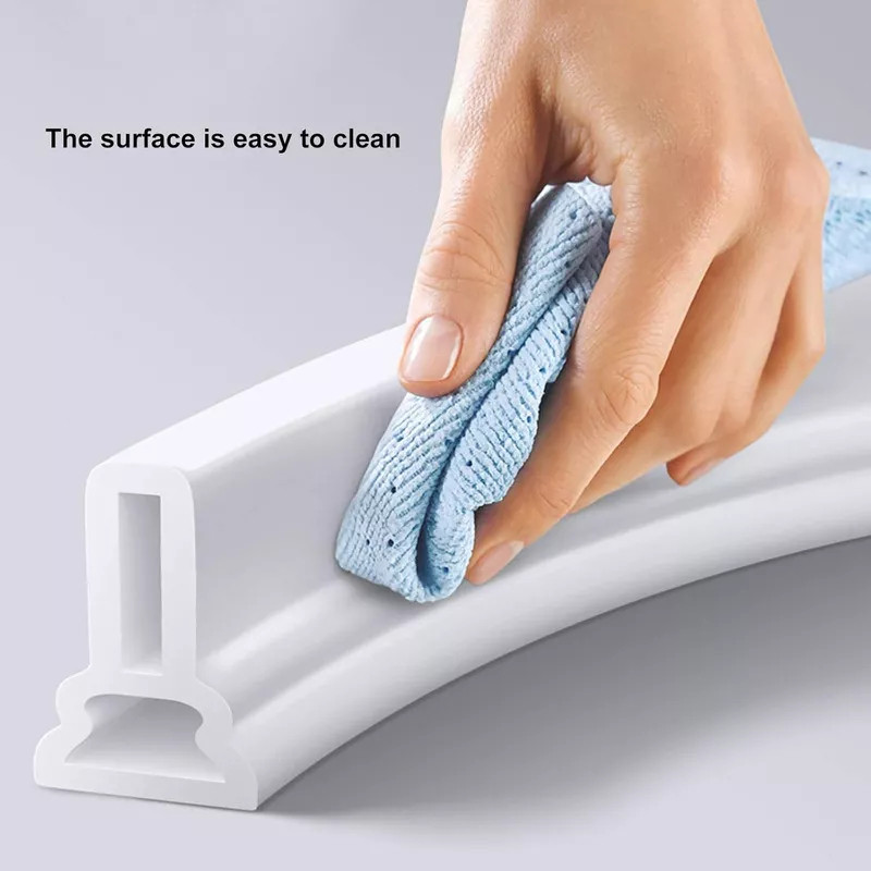 1.6m/2m/2.1m Barreira de Agua Retenção em Silicone Vedação Area Molhada Banheiro Box Lavanderia