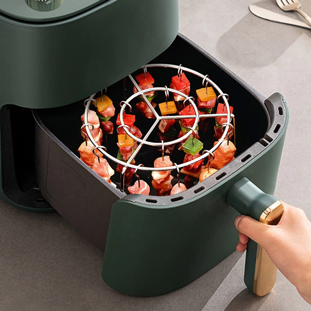 Airs Fryer Grills Suporte De Rack De Espetos De Churrasco Reutilizável Para Fritadeira De Ars