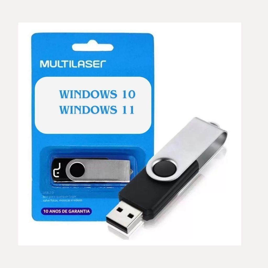 Pendrive Bootável Windows 10/11. 2 em 1: Para estudantes e ...