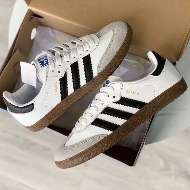 Tenis Masculino Feminino Samba Preto e branco trevo samba alemão treinamento sapatos para homens esportes mulheres oferta -Qualidade e preço bom