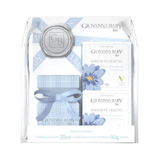 Kit Mini Colonia 2 Sabonete Vegetal Blue Giovanna Baby