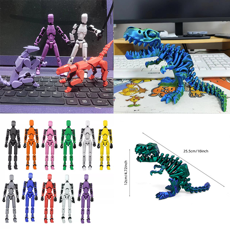 Dummy 13 Figura Lucky 13 Ação 3D Impressão T13 Robô Nova Modelo Montagem Brinquedos Infantis