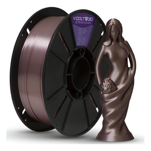 Filamento Pla V-silk Premium Voolt3d Cor Rose Gold V-silk