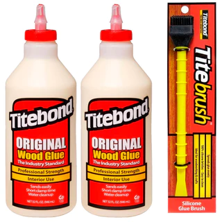 Kit 2 Colas para Madeira Original 946ml e Pincel de Silicone Titebrush Titebond