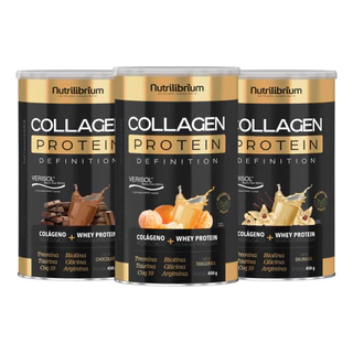 Kit 3x Colágeno Verisol Protein Definition 450g Nutrilibrium