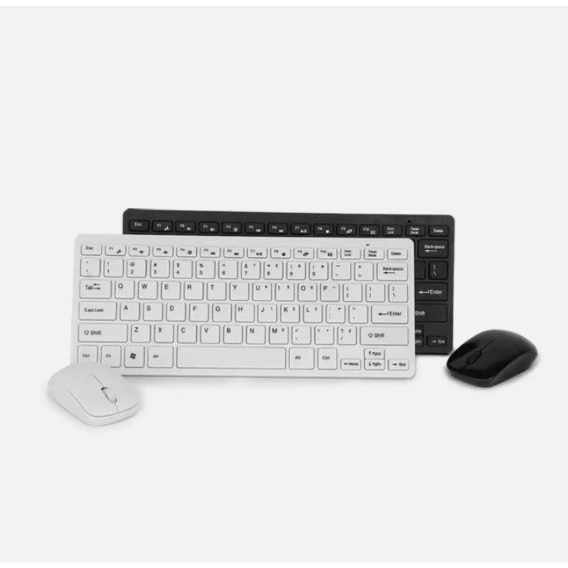 Kit Mini Teclado E Mouse Sem Fio Wireless Notebook Ultrafino