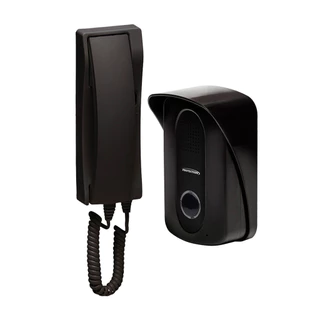 Porteiro Eletrônico Interfone Inviolável Protection Pt-270 Preto Residencial Completo