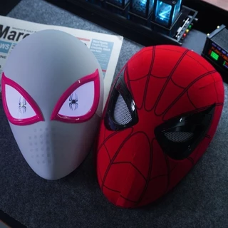 Máscara De Olhos Do Homem-Aranha Controle Remoto Móvel Peter Parker Halloween Cosplay Material De Tecido Spandex