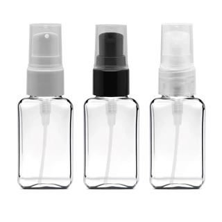 10 Frascos 40 Ml Quadrado em Plástico Pet com Válvula Reparadora para Shampoo creme Gel