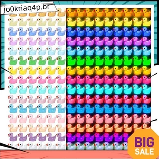 200 PCS Mini Patos Luminosos De Resina Brilham No Pato Escuro Minúsculo Para Festa De Aniversário De Natal De Jardim Artesanato De Decoração De Bricolage