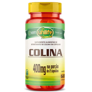 Vitamina B8 Colina 60 Capsulas Suplemento Vegano - Unilife